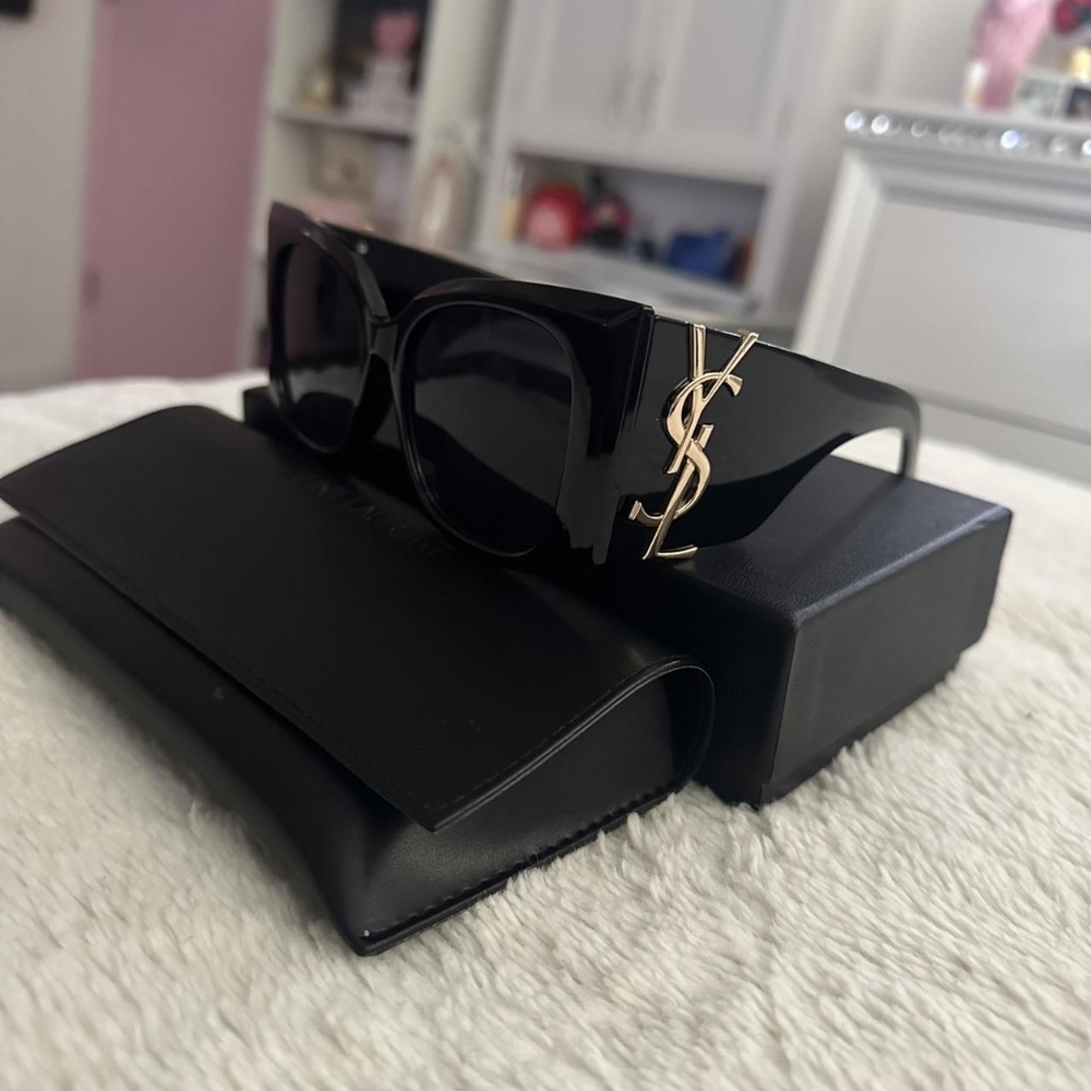 Saint Laurent Black Oversized Sunglasses